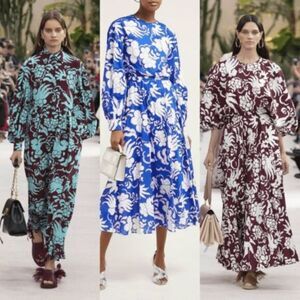 Valentino Garavani maxi dress size 10 SS2019 Runway Resort Floral‎ Cotton